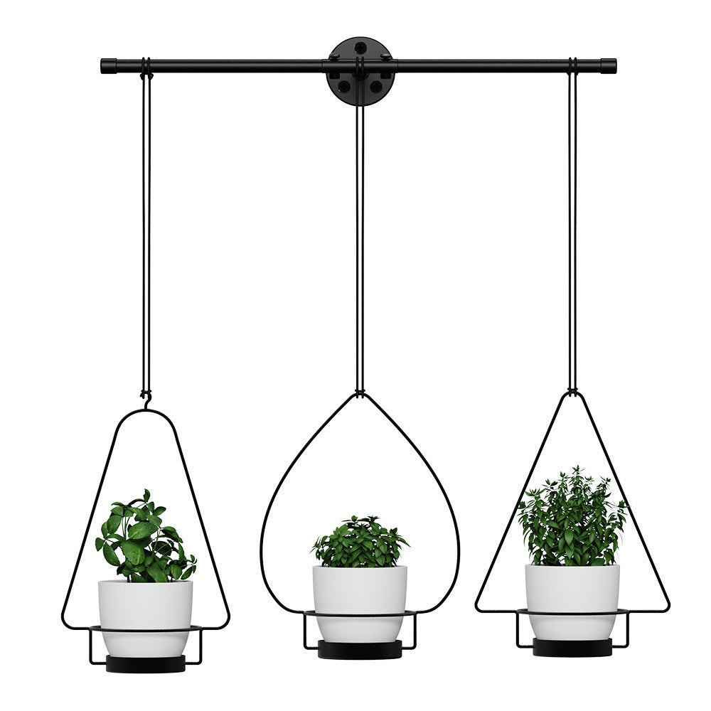 001- ZJ-YX08 3-in-1 Flower Pot Holder Wall-mounted Geometric Iron Hanging Rack 001- ZJ-YX08 3-in-1 Flower Pot Holder Wall-mounted Geometric Iron Hanging Rack